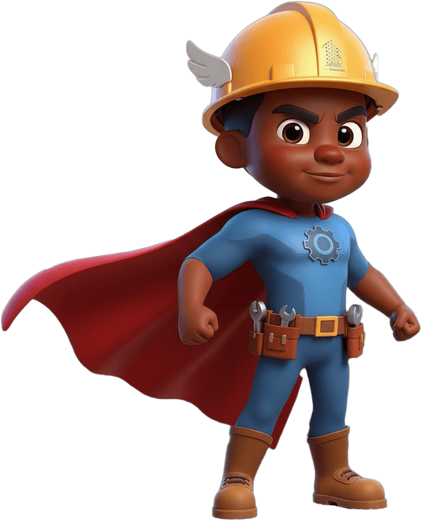 Construction Boy - TechServices Mascot